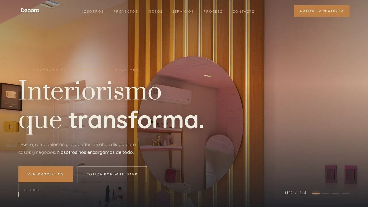 Sitio web de Decora